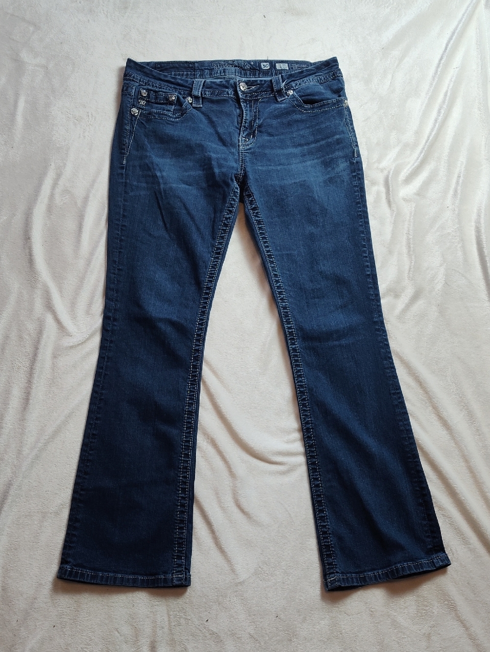 Miss Me Women's Denim Blue Jeans Size 30 Mid-rise Bootcut